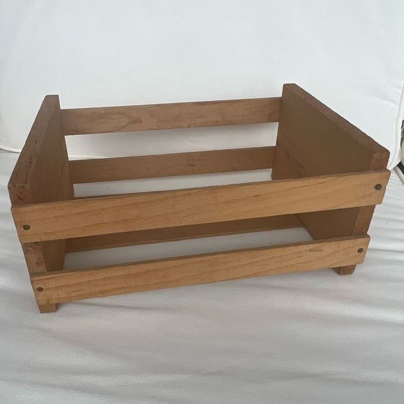 Vintage 80's Peaches Records & Tapes wooden crate - Picture 3 of 6